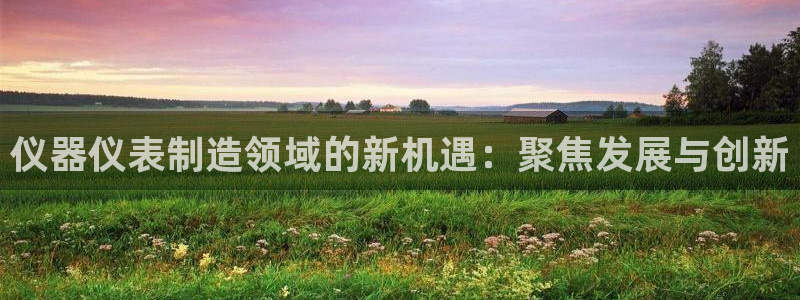 cq9试玩电子：仪器仪表制造领域的新机遇：聚焦发展与创新