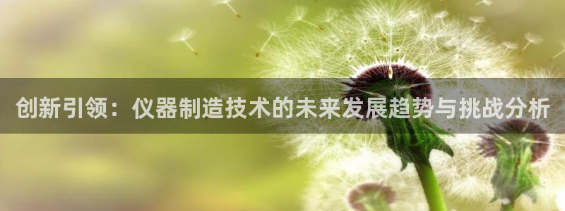 cq9电子厂：创新引领：仪器制造技术的未来发展趋势与挑战分析