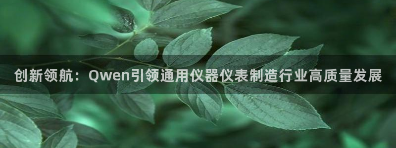 cq9宙斯电子免费试玩：创新领航：Qwen引领通用仪器仪表制