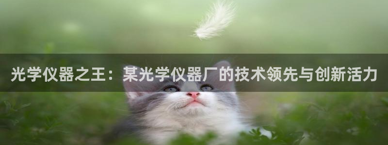 爆分电子cq9：光学仪器之王：某光学仪器厂的技术领先与创新活