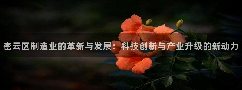 cq9电子有挂吗：密云区制造业的革新与发展：科技创新与产业升